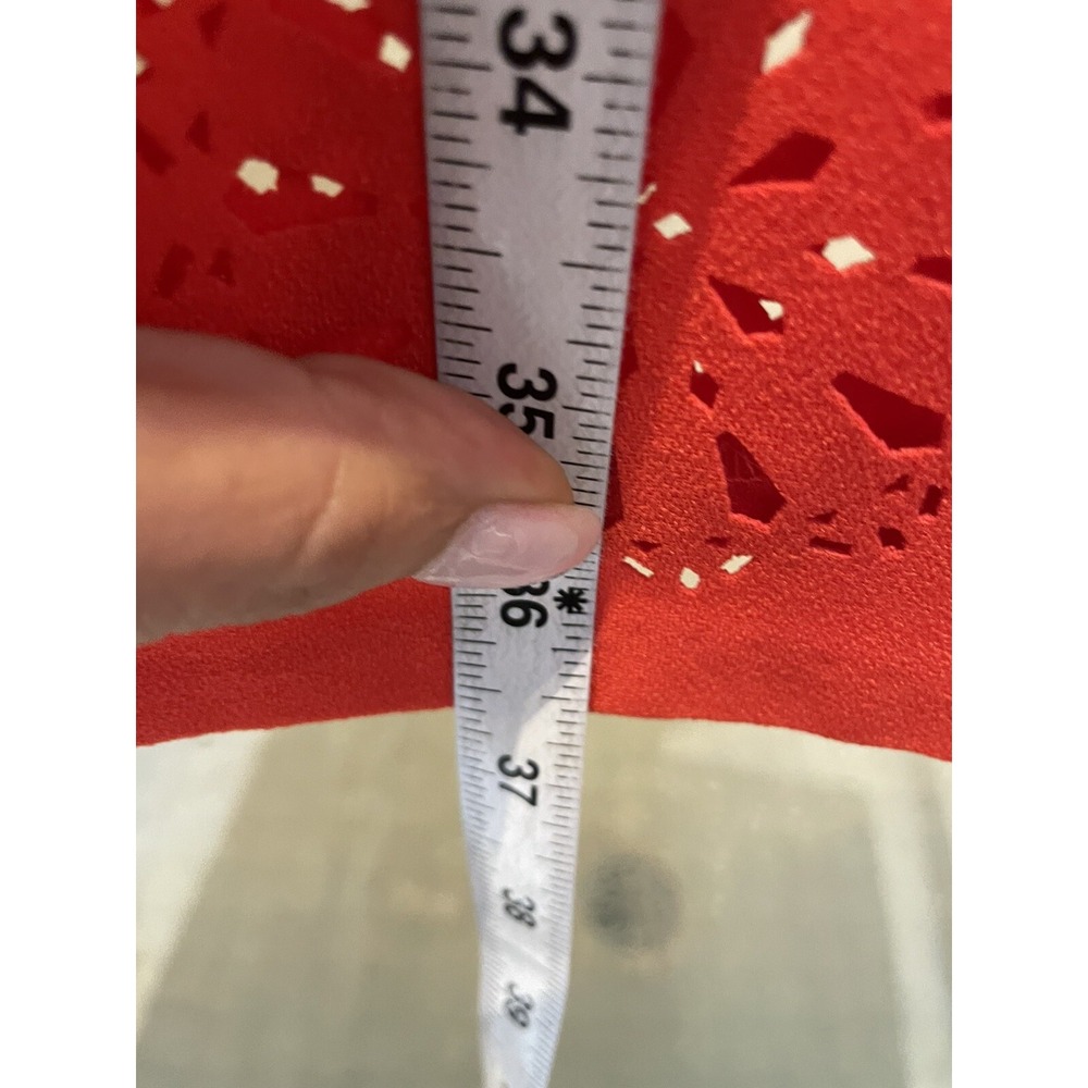 Banana Republic 2 Orange Laser Cut Out Sheath Dress Sleeveless August NWT - Picture 3 of 12
